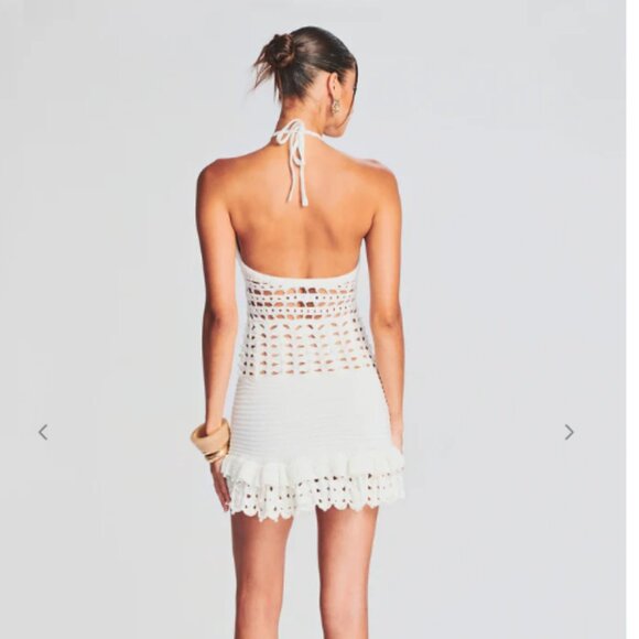 Retrofete Eze Crochet Pearl Embellished Dress XS - Picture 3 of 6